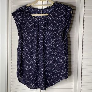 Navy Cap Sleeve Top